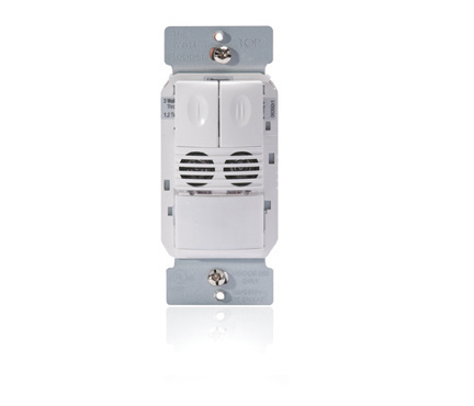 DW-200-I Wattstopper DW Series Dual Technology Dual Relay Wall Switch Occupancy Sensor, 120/230/277 V AC, Passive Infrared/Ultrasonic Sensor, 525 sq-ft Coverage, 180 deg Viewing