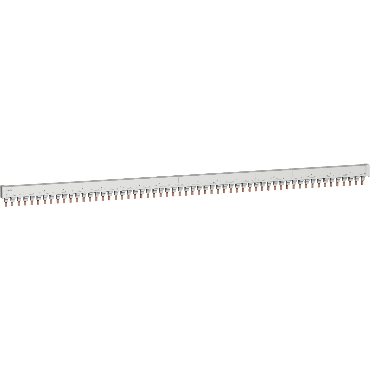 M9XCP357 Combination Busbar, For Use With Multi 9 C60BP Miniature Circuit Breaker, 19 Ways 3 L 18 mm Pitch 57 Modules 80 A IP20, Horizontal Mount, Light Gray