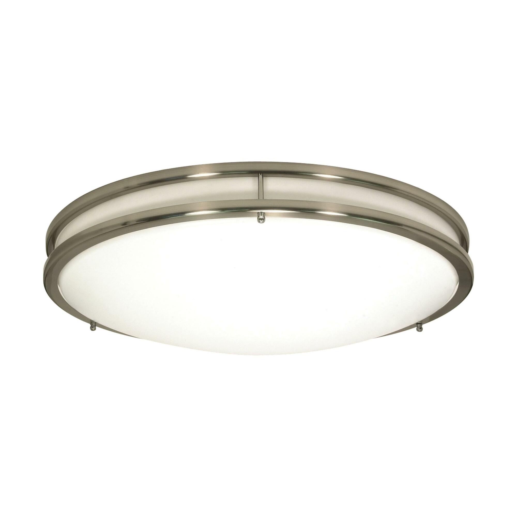 62-1636 Nuvo Flush Mount, 120 V, Brushed Nickel Housing