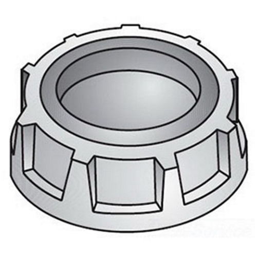 3-100 Type 3 Non-Grounding Capped Conduit Bushing, 1 in Trade, Malleable Iron, Zinc Plated