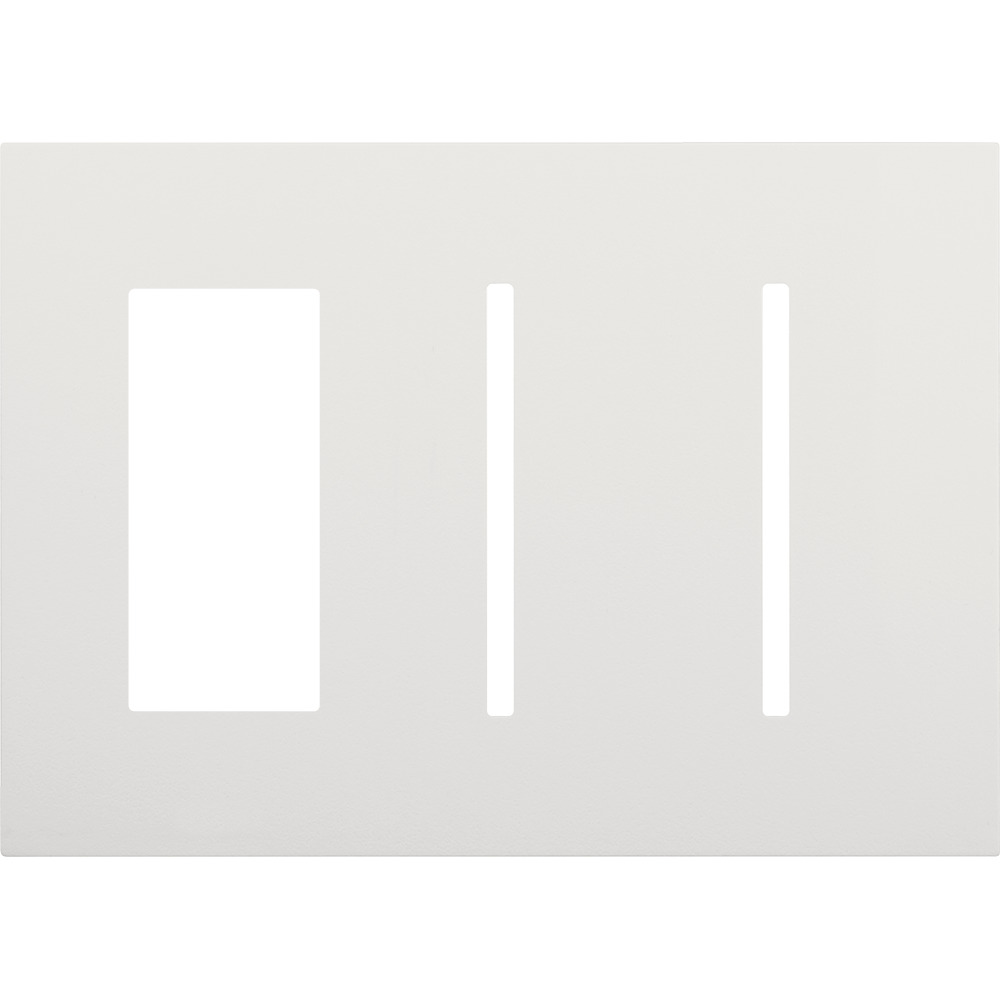LWT-TGG-WH New Architectural Wall Plate for Accessory and 2 Grafik T Controls, 3 Gang, Matte, White