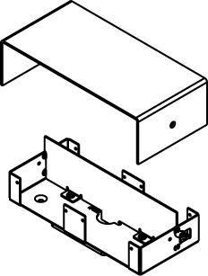 241-H/BTC 241 Double Width Multi-Service Assembly and Base, 2 in Hole, For Use With FIT Poke-Thru Device, Metal
