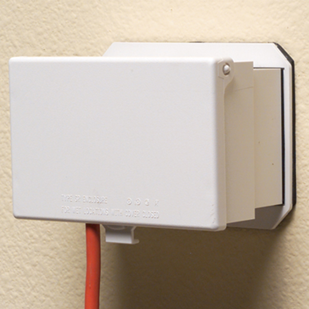 61HW Collapsible Extra Duty Low Profile Weatherproof While-In-Use Cover, 5.56 in L x 4-1/4 in W x 1.67 in D, Receptacle Cover, Plastic