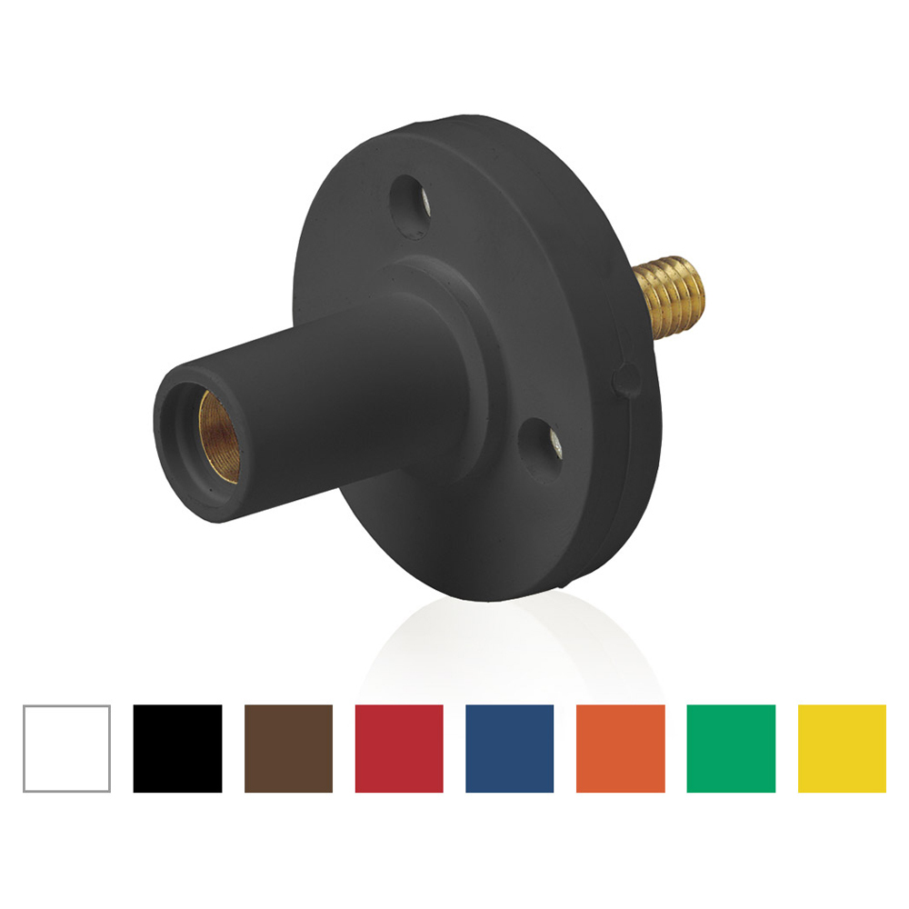 15R22-UO 15 Series 90 deg Cam Type Female Taper Nose Single Pole Receptacle, 600 V AC, 150 A, 8 to 2 AWG Wire, Threaded/Stud Connection, NEMA 3R NEMA Rating