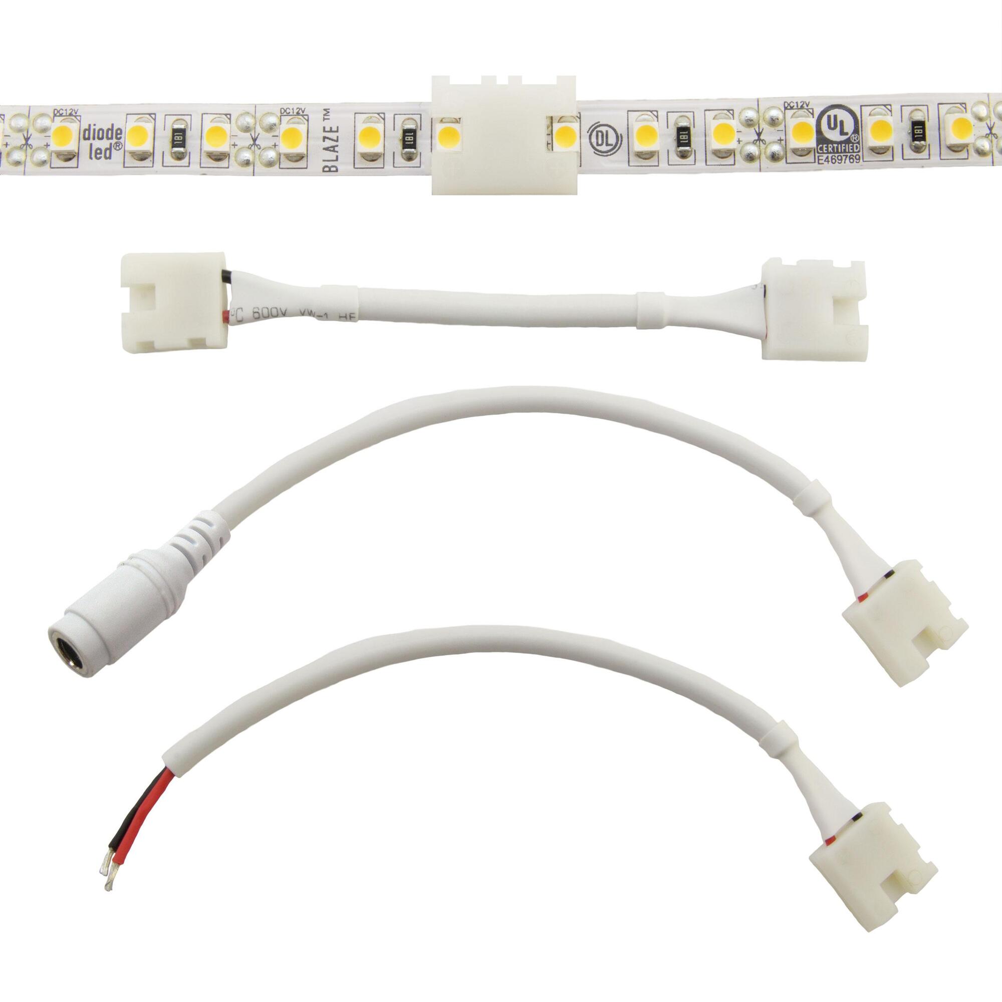 CLICKTIGHT Splice Connector: AV/BL/FV - White, 3 in., Diode Window, 2464 wire, 25 Pack