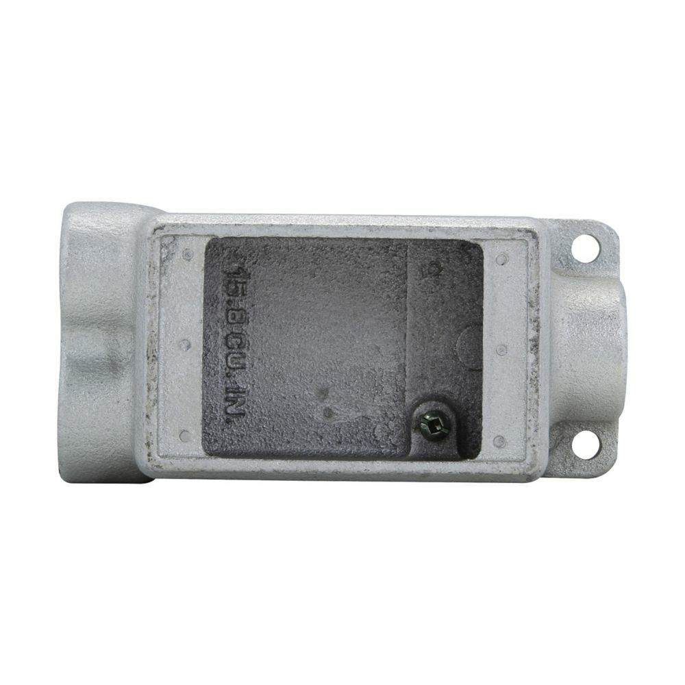 FSCC2 Condulet 3-Entry Shallow Device Box, 3/4 in Trade, 1 Gang, Feraloy Iron Alloy, Aluminum Acrylic Painted/Electro-Galvanized