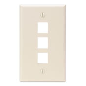 41080-3TP QuickPort Standard Size Wallplate, 1 Gang, 2-3/4 in W, Plastic, Surface Mount