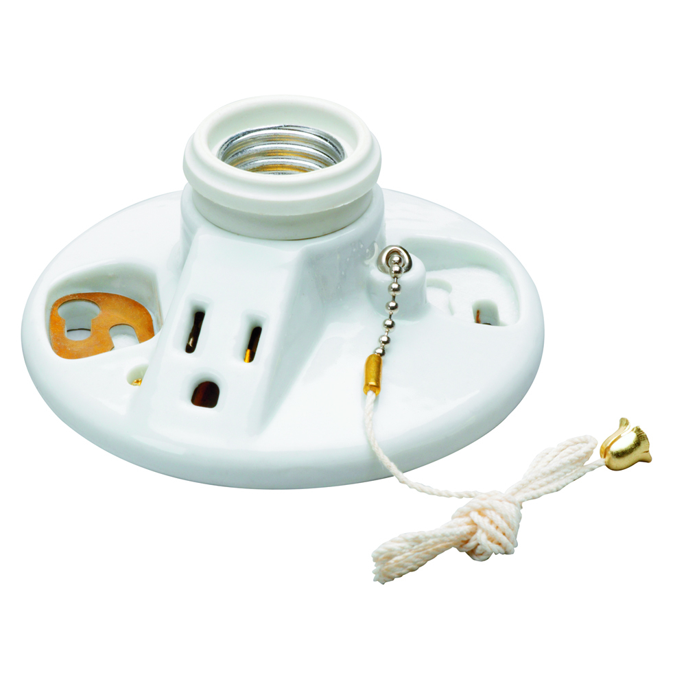 288 Medium Base Lampholder, White