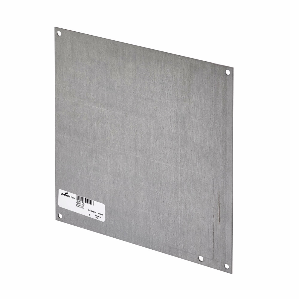 AW108P Flat Solid Enclosure Panel, 6.87 in W x 8.87 in H, Steel, White