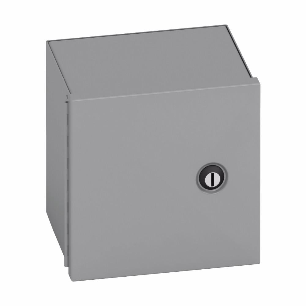 12128-1 D70 Subclass Small Panel Enclosure, 12 in W x 8 in D x 12 in H, NEMA 1/IP30 NEMA Rating, Carbon steel