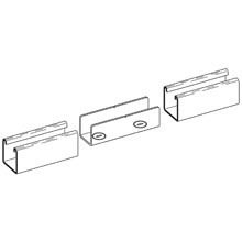 B766-12ZN Straight Strut Joiner, 2 Holes, 4-1/2 in L x 12 ga THK, Low Carbon Steel