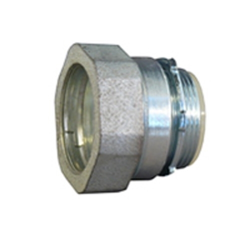 RNTC-100 Insulated Compression Connector, 1 in Trade, For Use With Threadless Rigid Conduit, Malleable Iron/Steel