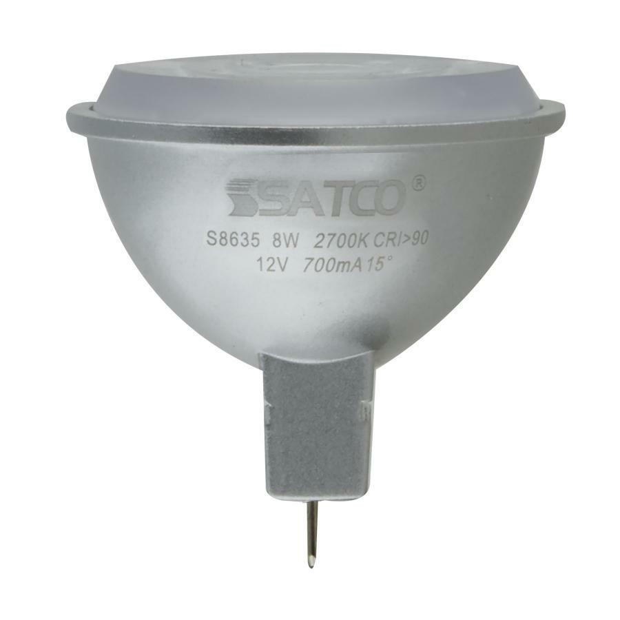 S8635 Dimmable Replacement Lamp, 8 W, 75 W Incandescent Equivalent, GU5.3 Lamp, MR16 Shape, 490 Lumens