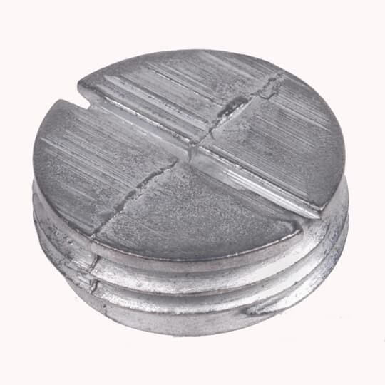 PLG-2-RD Red Dot Dry-Tite Close-Up Plug, 3/4 in Thread, Zinc, Silver