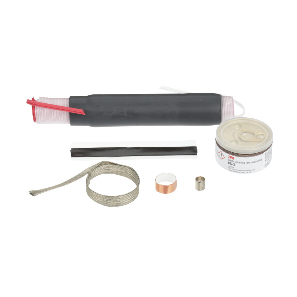 7000006103 QT-III 7620-T Cold Shrink Termination Kit, 1 Pieces, For Use With Single Core Tape Shield, UniShield and Wire Shield Power Cable, Silicone Rubber, Black