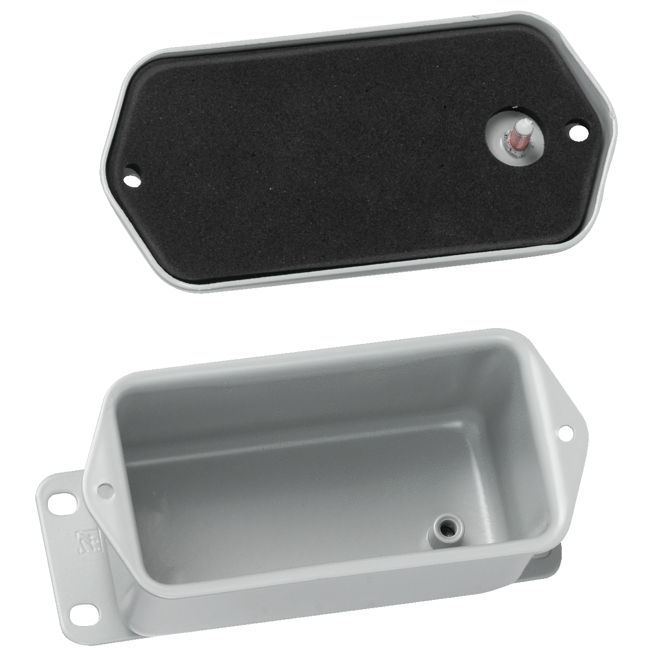 A404DSC Contoured Junction Box, 4 in H x 4 in W x 2.62 in D, Flat Screw Cover, NEMA 4/IP66 NEMA Rating, Steel
