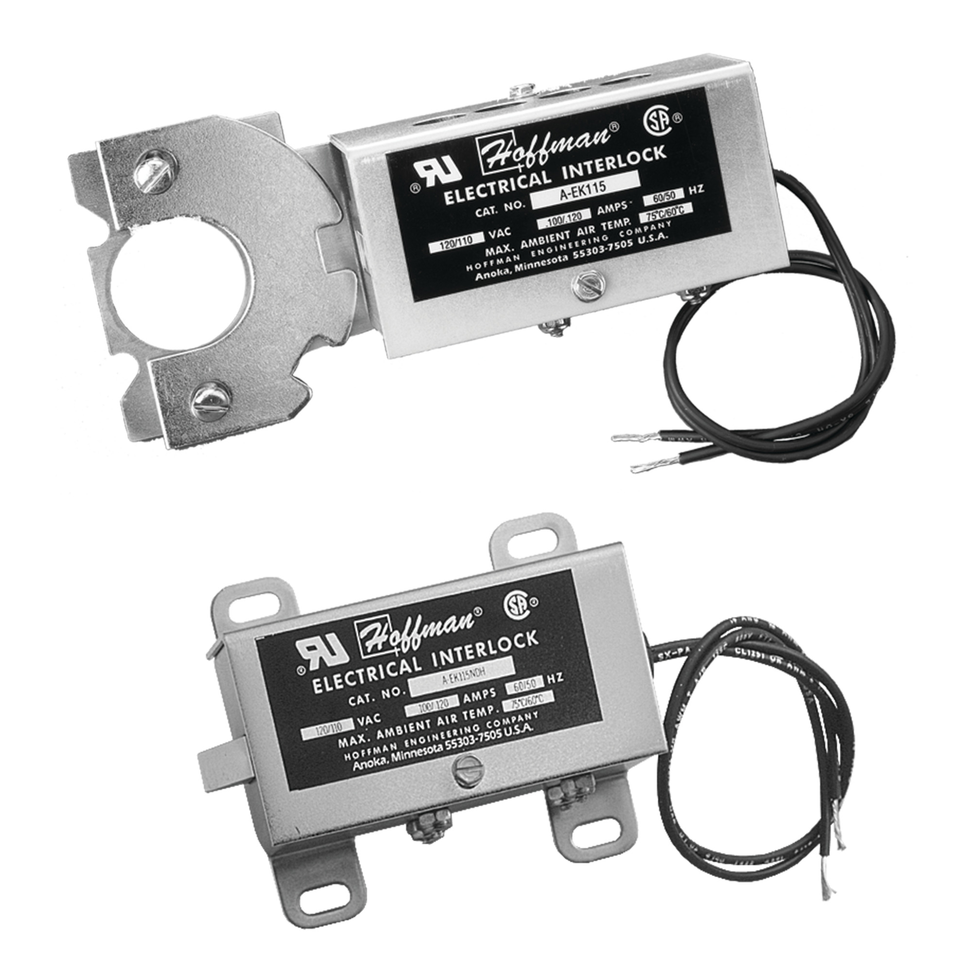 AEK460NDH A80 AEK-NDH Style Electrical Interlock, For Use With NEMA 1/12/4/4X Enclosure and CH/CHAL/CHNF/CHNFSS/CHS Junction Box, 480 V AC, 60 Hz, 0.025/0.16 A, Steel