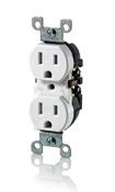 W5320-T0G Duplex Grounding Tamper and Weather-Resistant Straight Blade Receptacle, 125 V AC, 15 A, 2 Poles, 3 Wires, Gray