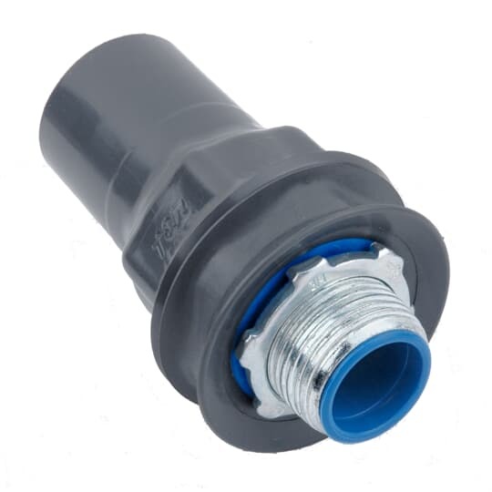 ST3-G Ocal Straight Liquid Tight Conduit Connector, 3 in Trade, Steel, PVC Coated