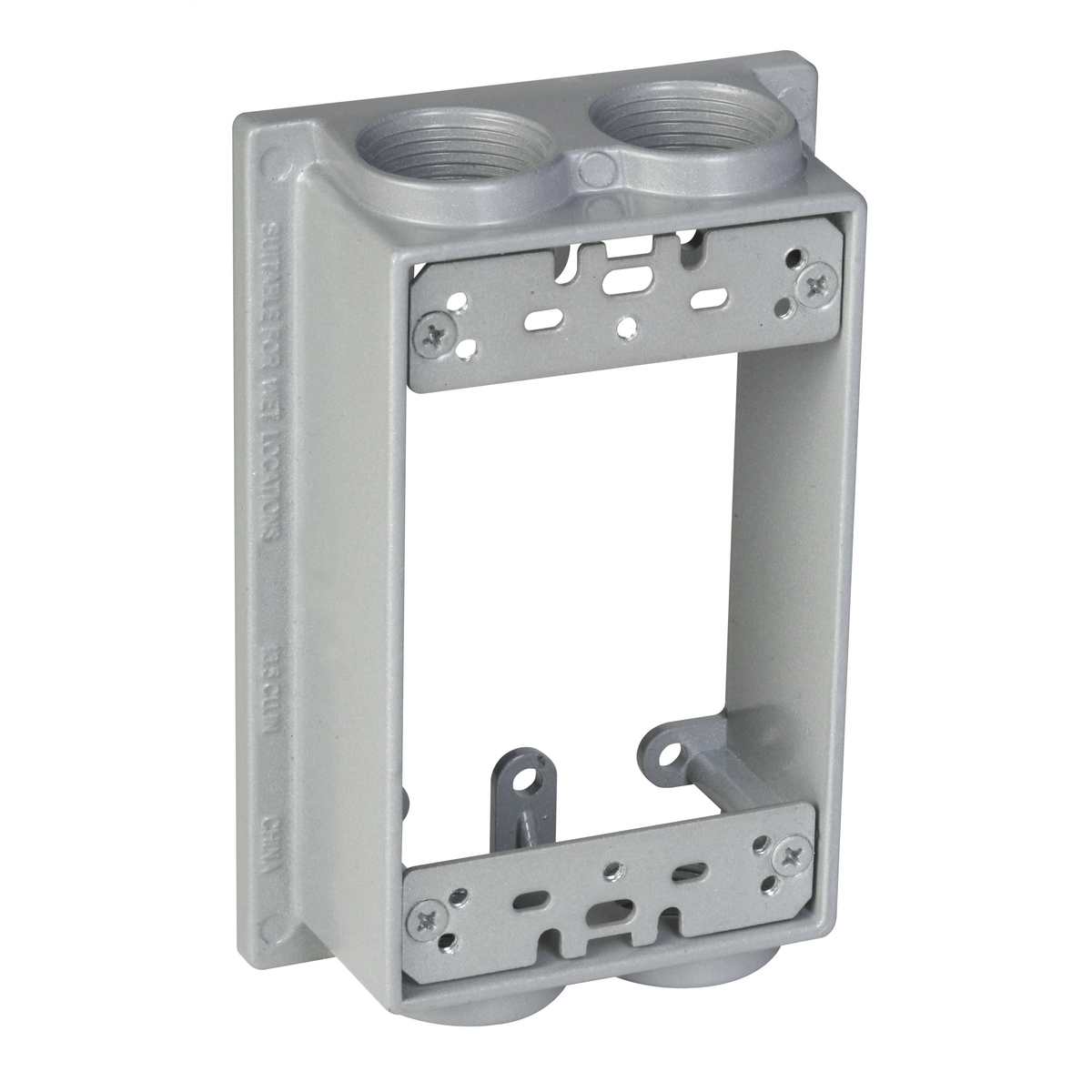 SE475S Rectangle Weatherproof Extension Ring, 1 Gang, Die Cast Metal