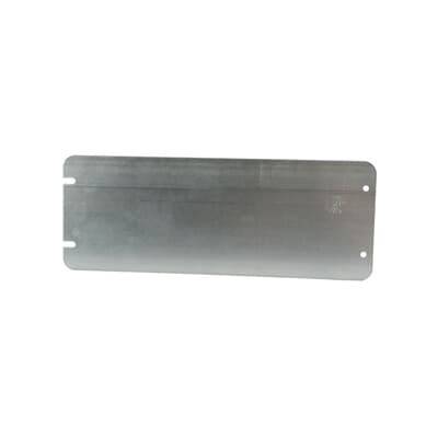 5-GCB Steel City Flat Outlet Box Cover, 12-7/16 in L x 4-11/16 in W, Blank Cover, Steel