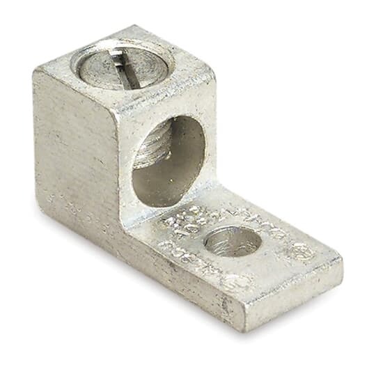 ADR50 Blackburn Type ADR-ALCUL Dual-Rated Mechanical Lugs, 4 AWG to 500 kcmil Conductor Aluminum/Stranded Copper Conductor, 3/8 in Stud, 1 Bolt Holes