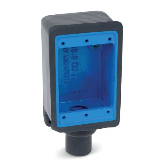 FS2-G Ocal Type FS/FD Dead End Shallow Style Device Box, Iron Alloy, 1 Gang, 1 Outlet, 1 Knockout