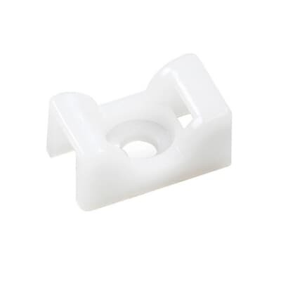 TC5142 Ty-Rap Saddle Support Cable Tie Mounting Base, Threaded Mount, 0.301 in W Tie, Nylon/Polyamide 6.6, Natural