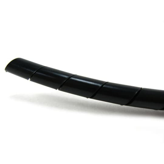 SRPE-750-0-C Ty-Rap Reverse Cut Weatherable Spiral Wrap, 3/4 in OD Dia x 100 ft L x 0.065 in THK, Polyethylene, Black