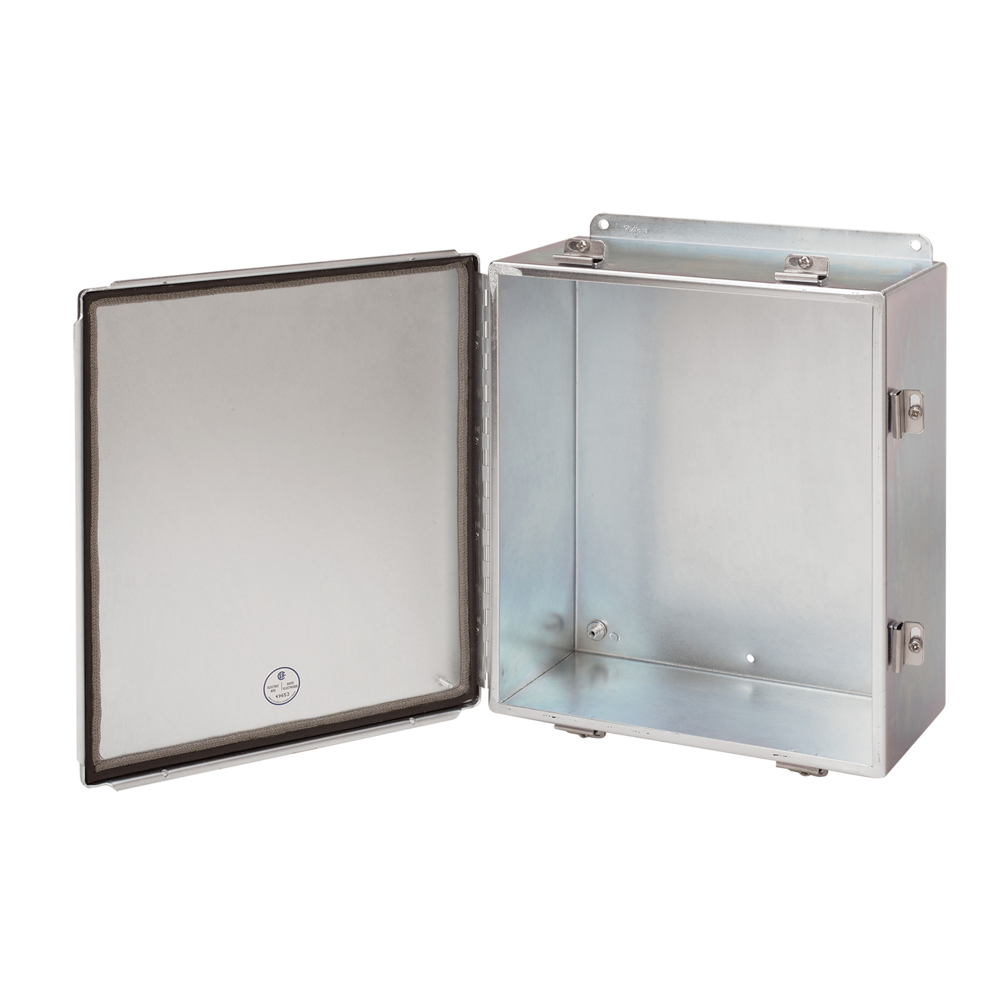 A1412CHEMC Type EMC Junction Box, 14 in H x 12 in W x 6 in D, Continuous Hinged/Screw Clamp Cover, NEMA 12/IP54 NEMA Rating, Steel