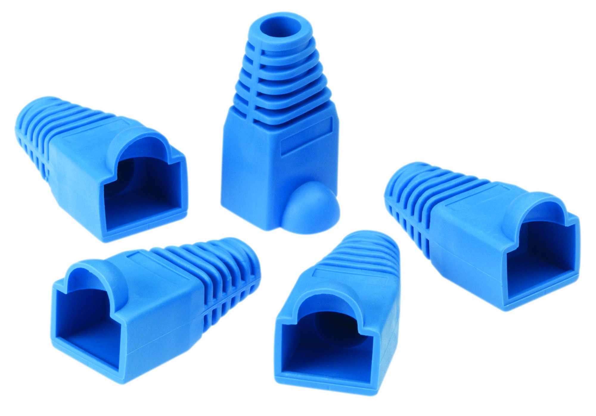 85-379 Strain Relief Boot, For Use With Cat 5e and Cat 6 RJ-45 Modular Plugs, Plastic, Blue