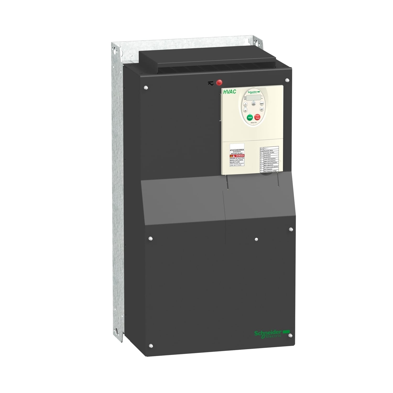 ATV212HD30N4 Altivar 3-Phase Variable Speed Drive, 400 to 480 V AC, 58.5 A, 40 hp, 9.45 in W x 8.43 in D