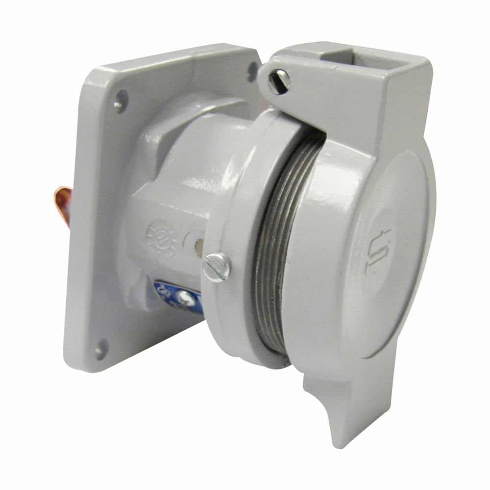 CDR6044 PowerMate Grounding Style 2 Watertight Pin and Sleeve Receptacle, 600 VAC/250 VDC, 60 A, 4 Poles, 4 Wires