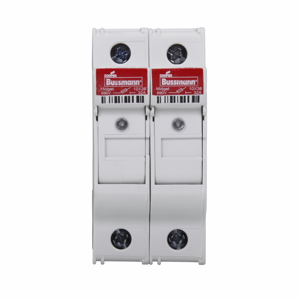 CHM2DIU Modular Fuse Holder With Indicator, 600/690 V, 30/32 A, 18 to 4 AWG Wire, 2 Poles