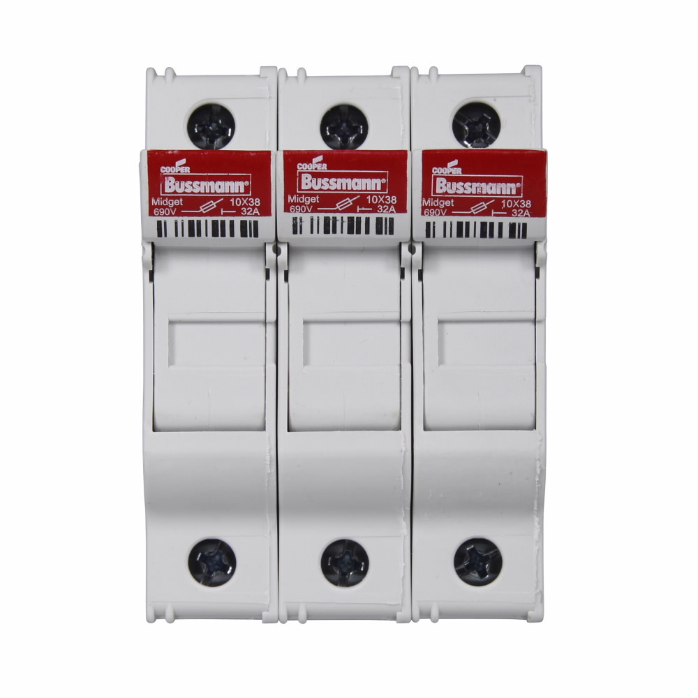 CHM3DU Modular Fuse Holder, 600/690 V, 30/32 A, Class: Midget, 18 to 4 AWG Wire, 3 Poles
