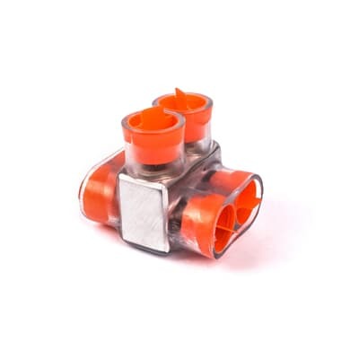 CSB-350-2 Homac 2-Way 2-Outlet Dual Rated Encapsulated Multi-Tap Cable Block, Stranded Aluminum/Copper Conductor, Aluminum