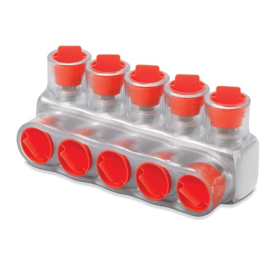 CSB-4-4-S Homac 1-Way 4-Outlet Dual Rated Encapsulated Multi-Tap Cable Block, Stranded Aluminum/Copper Conductor, Aluminum