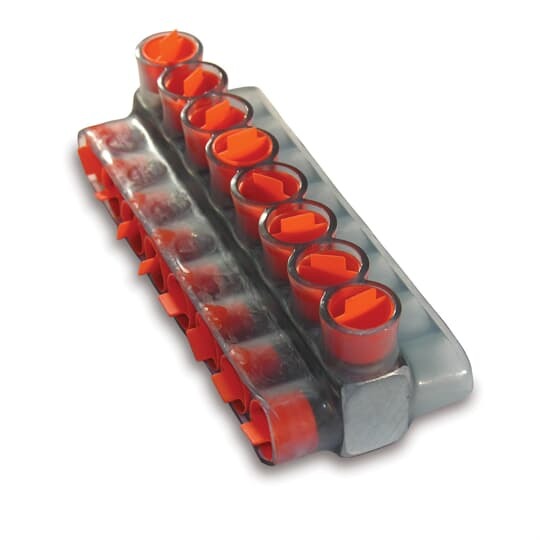 CSB-500-5 Homac 2-Way 5-Outlet Dual Rated Encapsulated Multi-Tap Cable Block, Stranded Aluminum/Copper Conductor, Aluminum