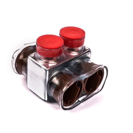 CSB-750-2 Homac 2-Way 2-Outlet Dual Rated Encapsulated Multi-Tap Cable Block, Aluminum/Copper Conductor, Aluminum