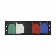 E0200-1686-NN Posi-Lok Female Panel, For Use With E0200 Series 600 V AC 200 A 5-Poles Plug and Panel, -40 to 105 deg C, TPE, Blue/Black/Green/Red