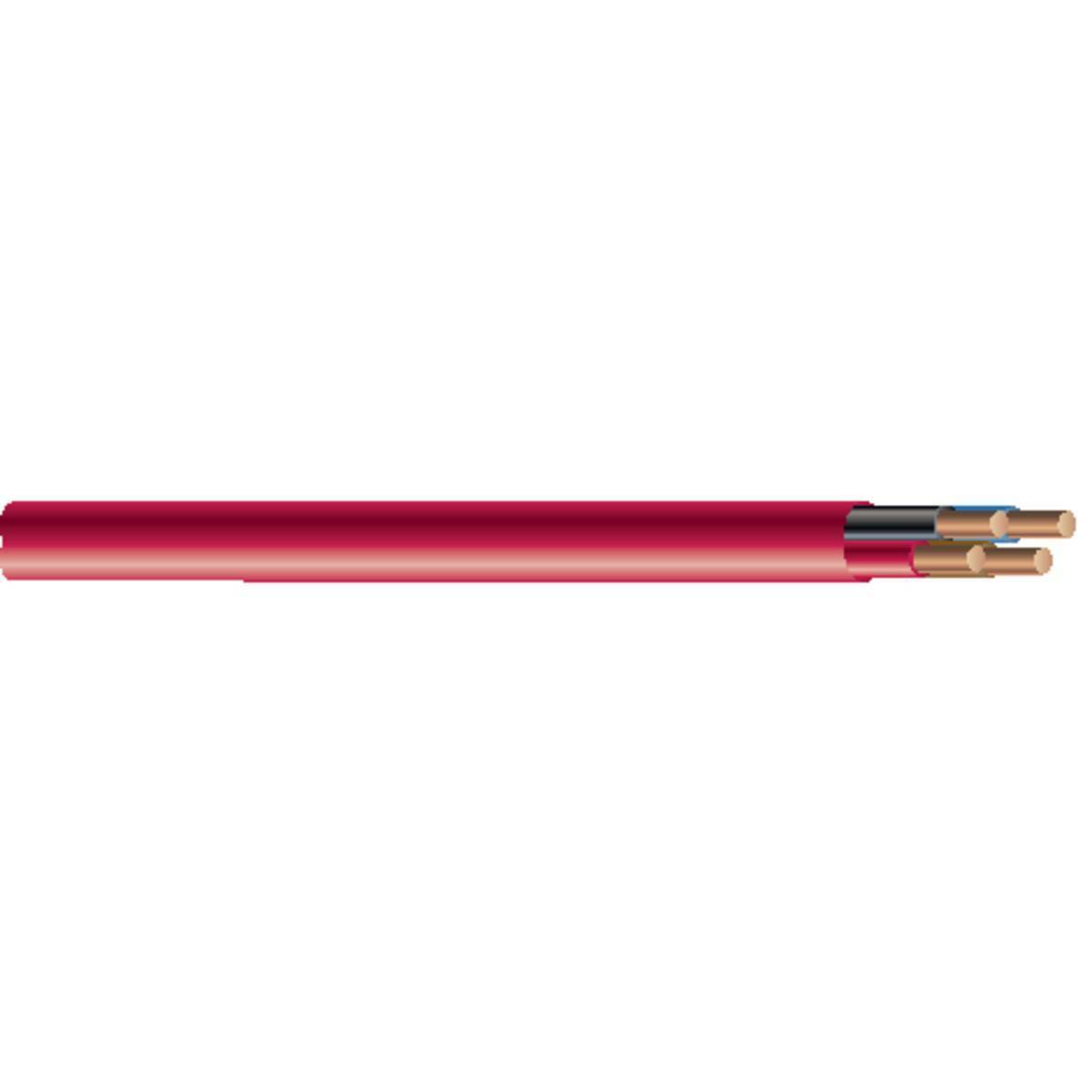 F60355-1A Tappan 341UR Type FPLR Unshielded Fire Alarm Cable, 300 V AC, (4) 14 AWG Bare Solid Copper Conductor, 1000 ft L