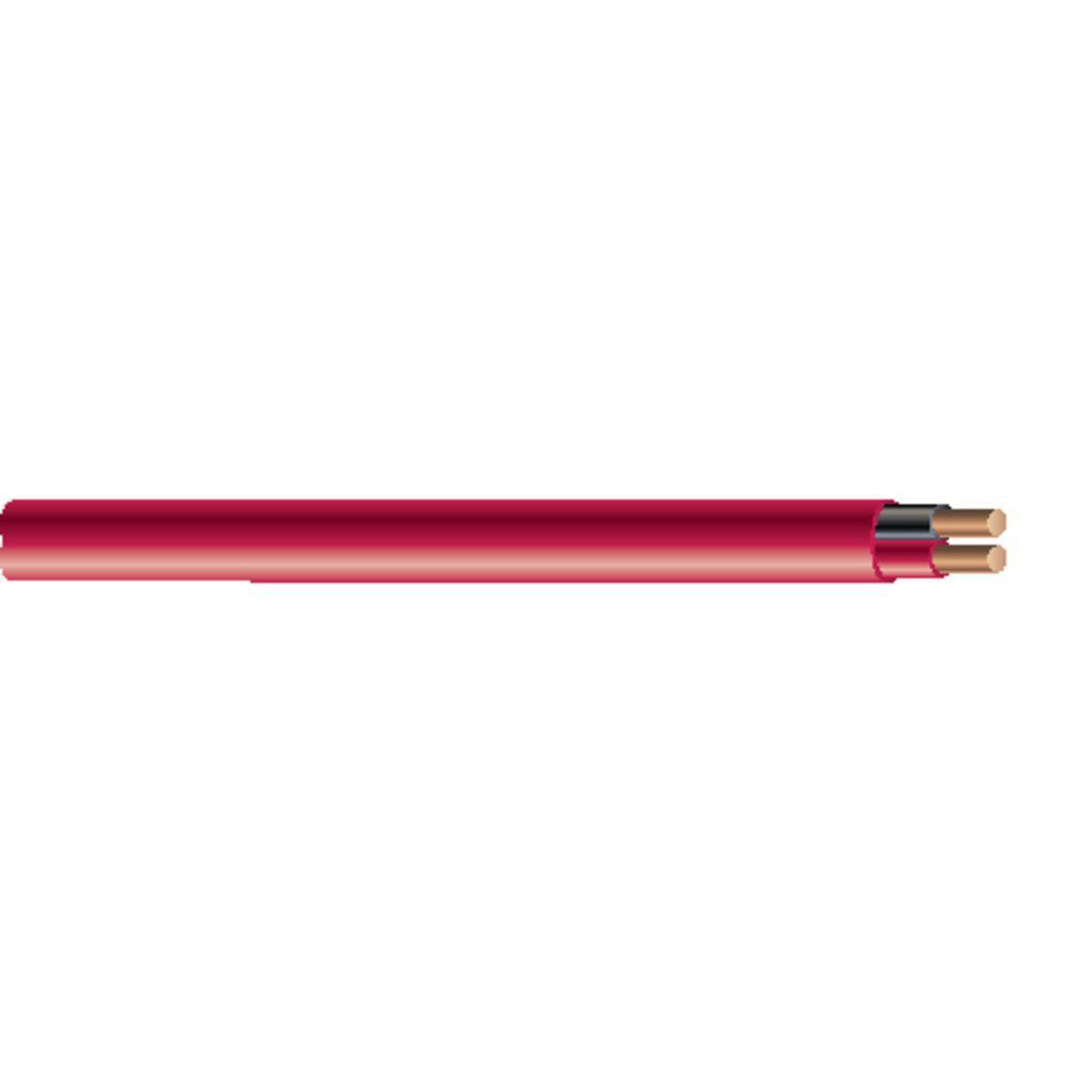 G40005-1A Tappan 341UP Type FPLP Unshielded Fire Alarm Cable, 300 V AC, (2) 18 AWG Bare Solid Copper Conductor, 1000 ft L