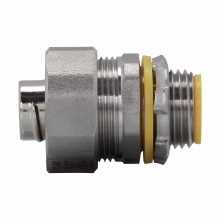 LTB50SS Condulet Insulated Liquid Tight Straight MNPT Conduit Connector, 1/2 in Trade, 304 Stainless Steel, Natural