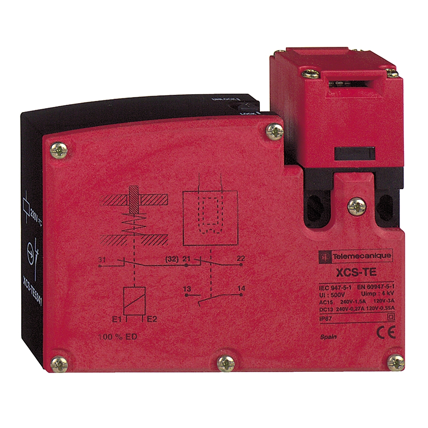 XCSTE5311 XCSTE Safety Switch, 24 V DC, 6 A, 2 Poles