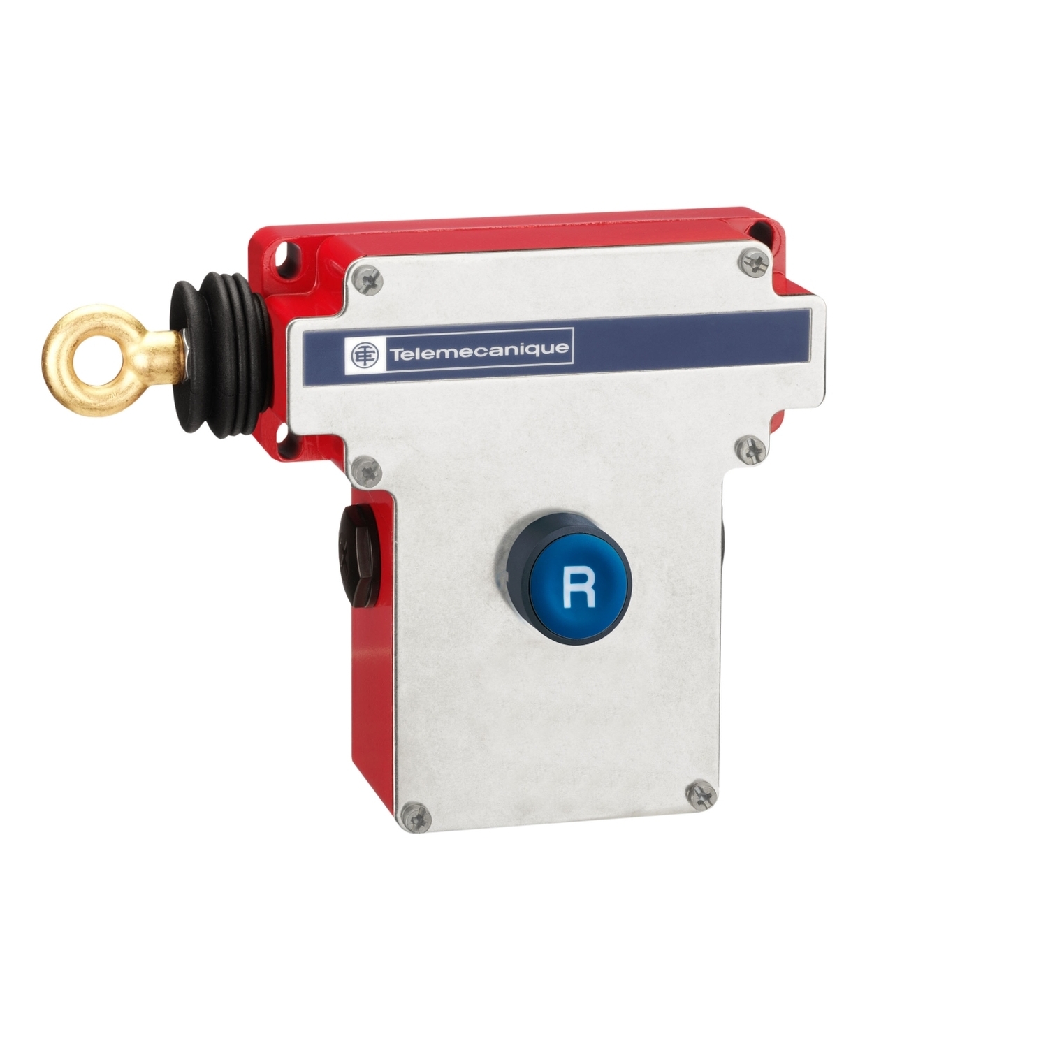 XY2CE2A150H7 Preventa XY2-CE Latching Emergency Stop Rope Cable Pull Switch, 300 V AC, 10 A, 1NO-1NC Contact