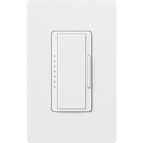 RRD-10D-WH Maestro RF Dimmer for RA2 Select/RA3 Systems, 1000W Incandescent/Halogen, 800W MLV, 1 Pole/Multi-Location, 120V, White