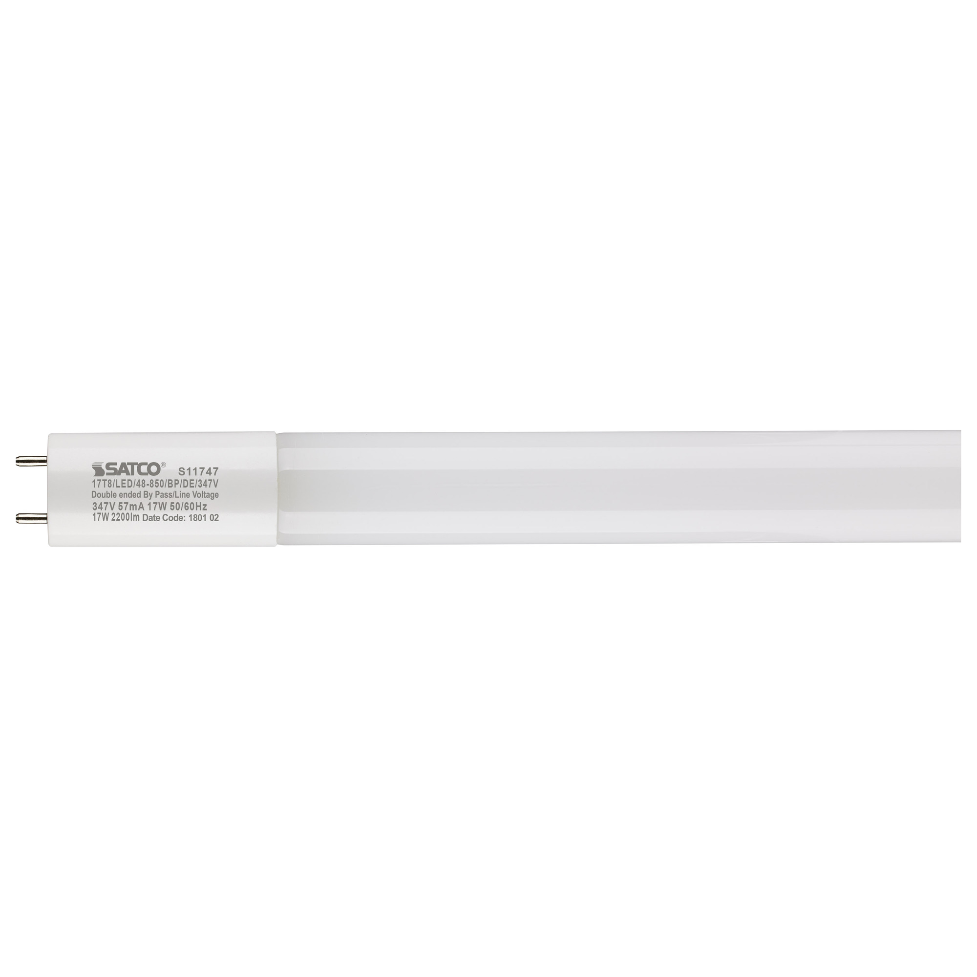 S11747 Tubular Bulb, 17 W, 32 W Incandescent Equivalent, G13 Lamp Base, T8 Shape, 2200 Lumens