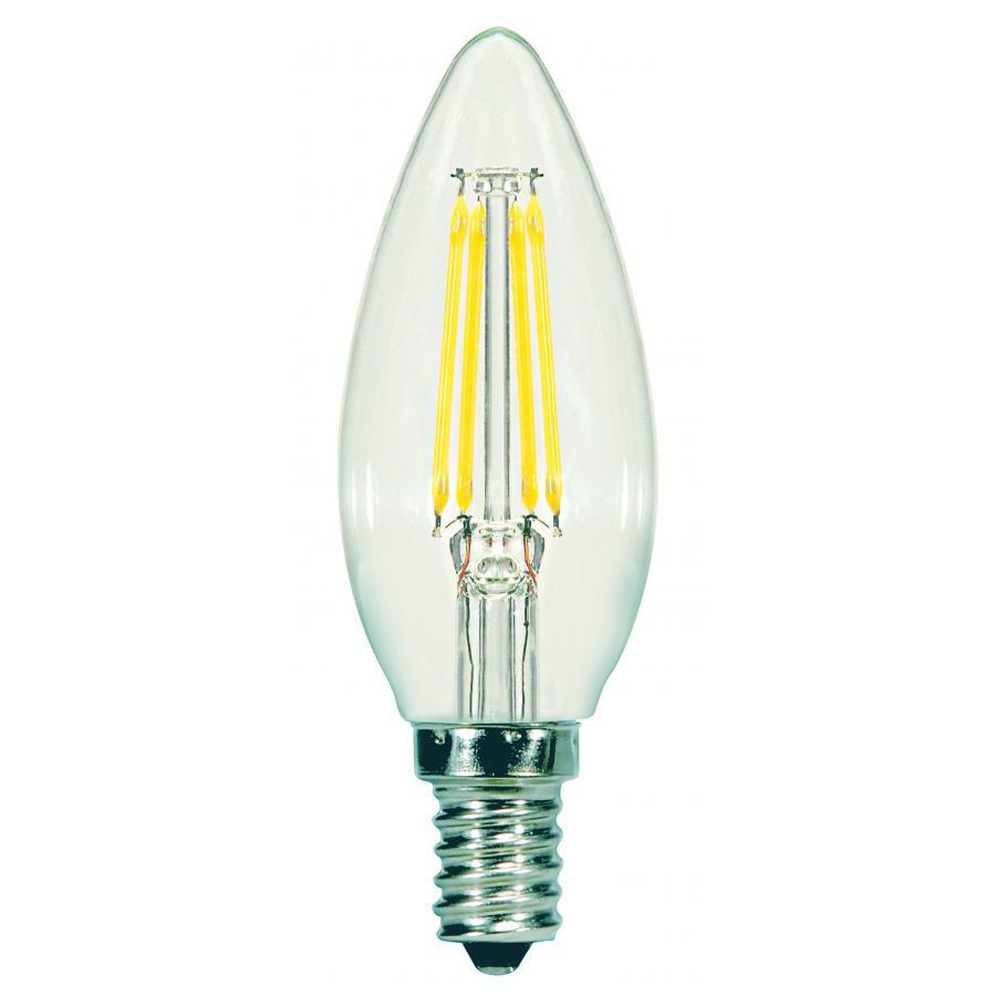 S21706 Omni-Directional LED Lamp, 6 W, 60 W Incandescent Equivalent, E12 to E26 Lamp, B11 Shape, 500 Lumens