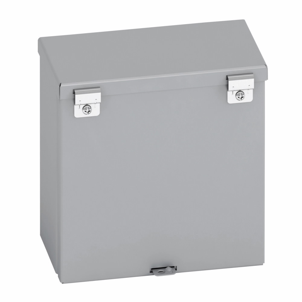 664 RTHC Junction Box With Knockout, 6 in H x 6 in W x 4 in D, Hinged Cover, NEMA 3R/IP32 NEMA Rating, Carbon steel
