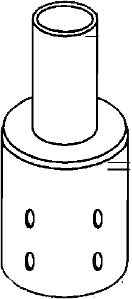 BRAD4 Pole Adapter, For Use With 2-3/8 in Tenon to 4 in Round Pole, Fastened Mount